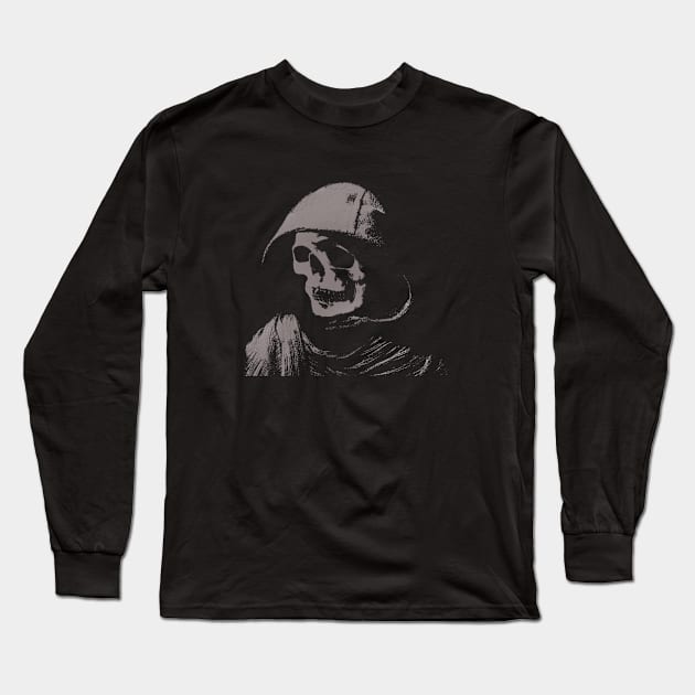 Cool skull wearing hoodie Long Sleeve T-Shirt by Dope_Design